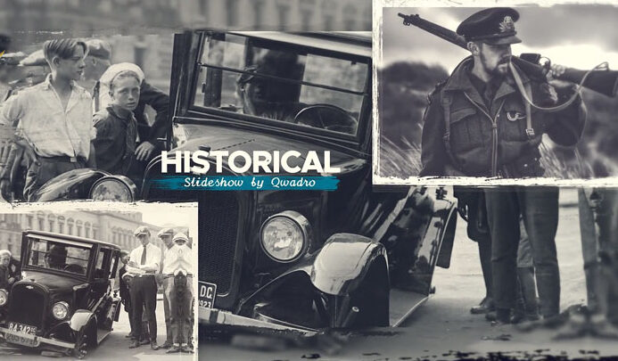 دانلود پروژه افتر افکت Videohive historical vintage documentary slideshow