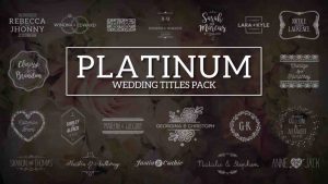 دانلود پروژه افتر افکت Platinum | Wedding Titles