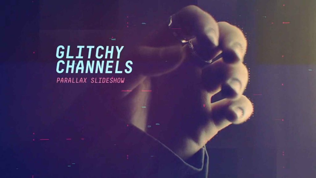 دانلود پروژه افتر افکت glitchy channels parallax slideshow